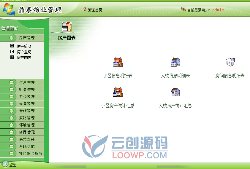 云泰小区物业管理系统ASP.Net源码
