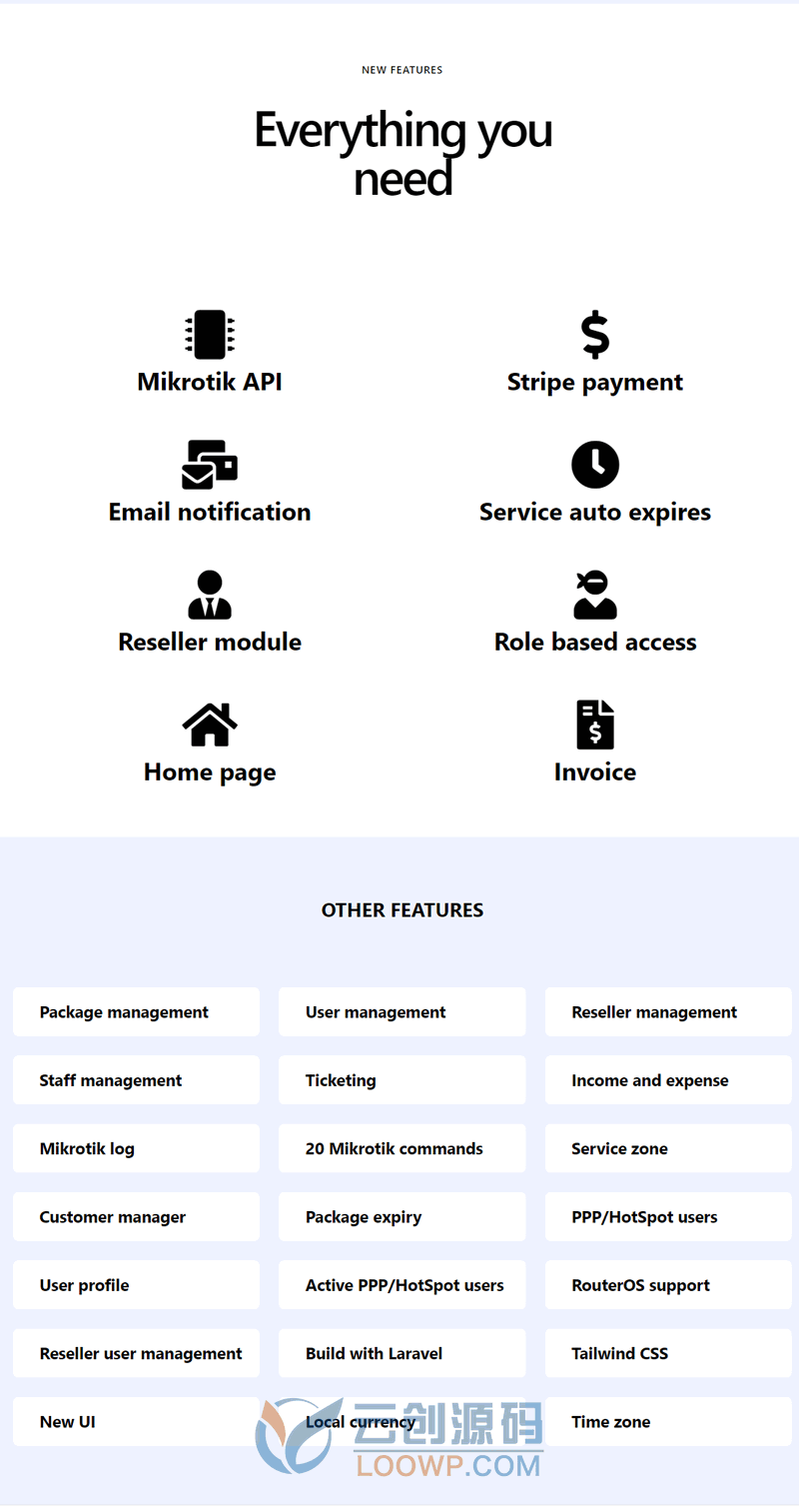 【looISP 3.1】互联网宽带上网服务 (ISP) 计费管理系统PHP源码 支持Mikrotik