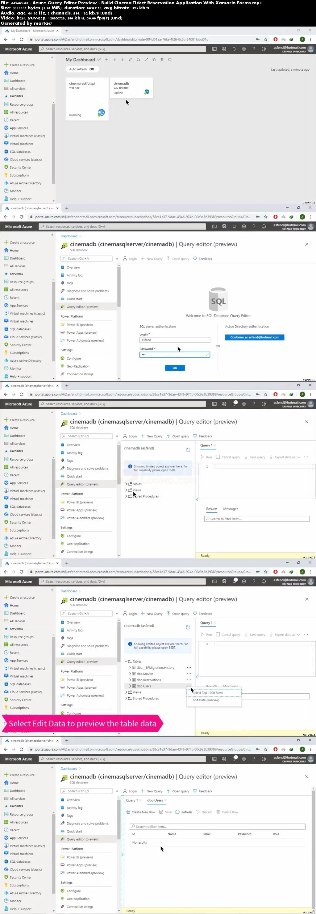 使用Xamarin Form构建电影票预订应用APP 视频教程