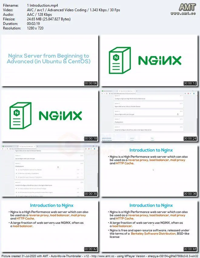 Nginx Server从入门到高级视频教程（在Ubuntu和CentOS中）